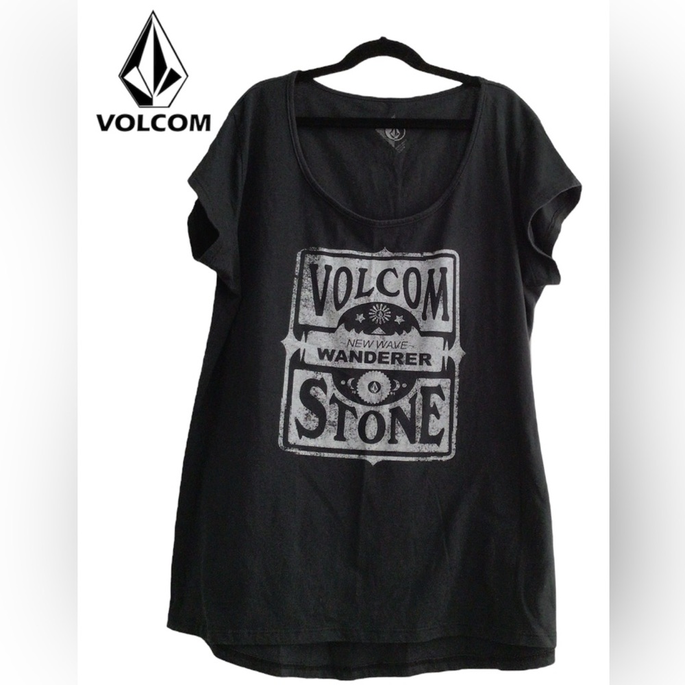 Volcom💜Black Graphic Short Sleeve Tee